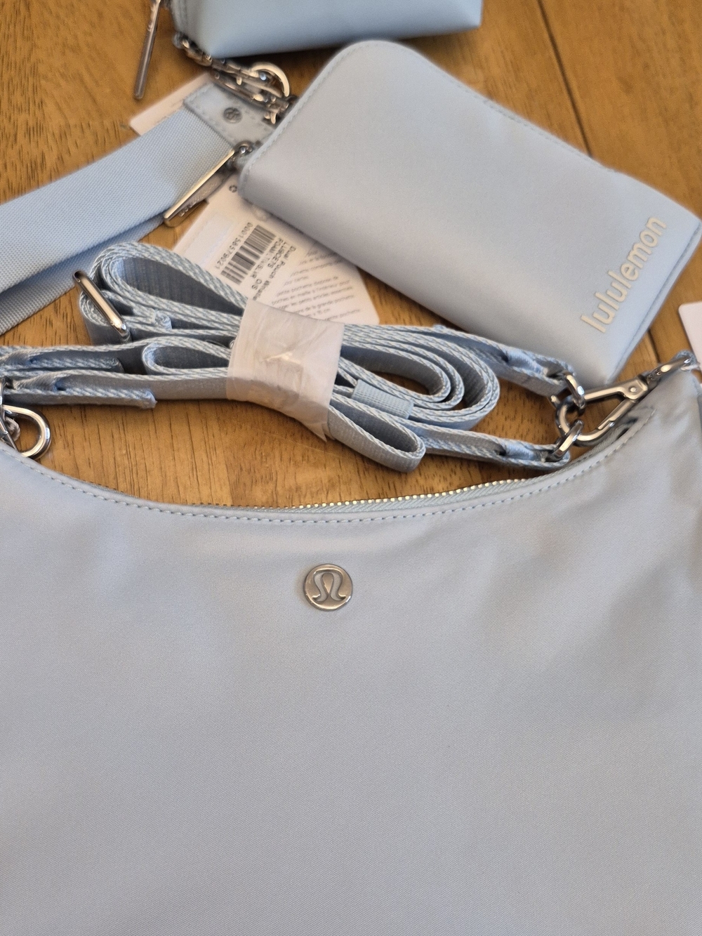 Lululemon SET Foam Cloud Blue Crossbody Bag & Wristlet With Pouch & Wallet - Picture 4 of 12